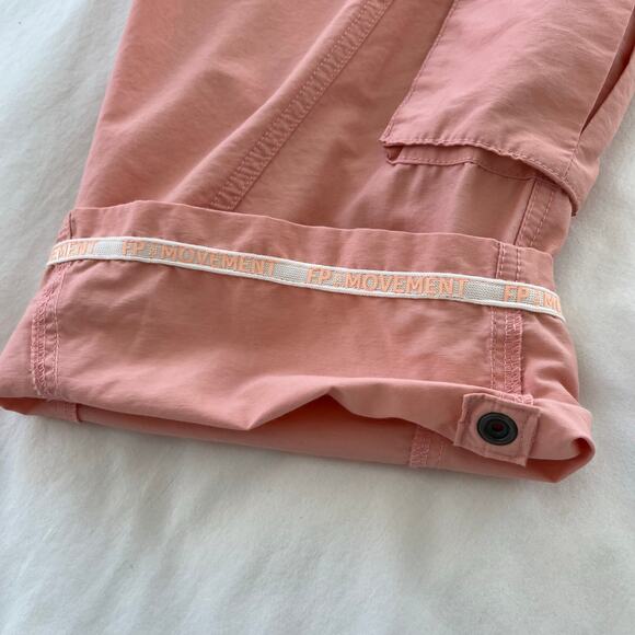 Free People Movement Mesmerize Me Sun-kissed Pink Cargo Pants, Size Medium - Picture 12 of 15